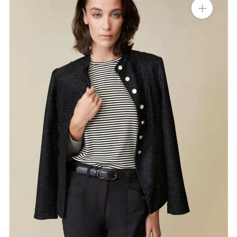 Military look fitted blazer